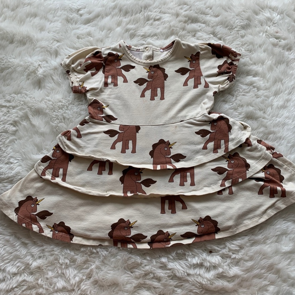 Soft mini rodini unicorn dress